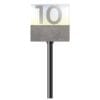 Front view of the Modern Collection's checkstand cube. Custom numbers available. Shown checkstand poll is sold separately.