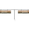 Natural Collection's outrigger legs of the T-bracket are removable for alt mounting style. Aisle outriggers not included.