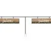 Natural Collection's outrigger legs of the T-bracket are removable for alt mounting style. Aisle outriggers not included.
