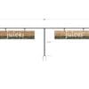 Natural Collection's T-Bracket outrigger dimensions are 13.75" tall by 48" wide. The hanging sign is 4" tall by 19" wide.
