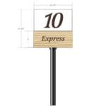 Traditional Collection's checkstand cube for the Express Lane with dimensions of 11.5" tall by 11.5" wide with a 5" base.
