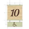 Traditional Collection's double-sided checkstand sign that is 23" tall by 23" wide with the pendant 7.5" tall by 22" wide.