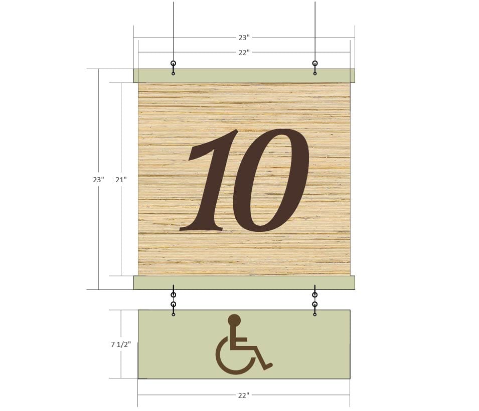 Checkstand Sign (Traditional) - ADA Shop2It Retail - Checkstand Sign (Traditional) - ADA
