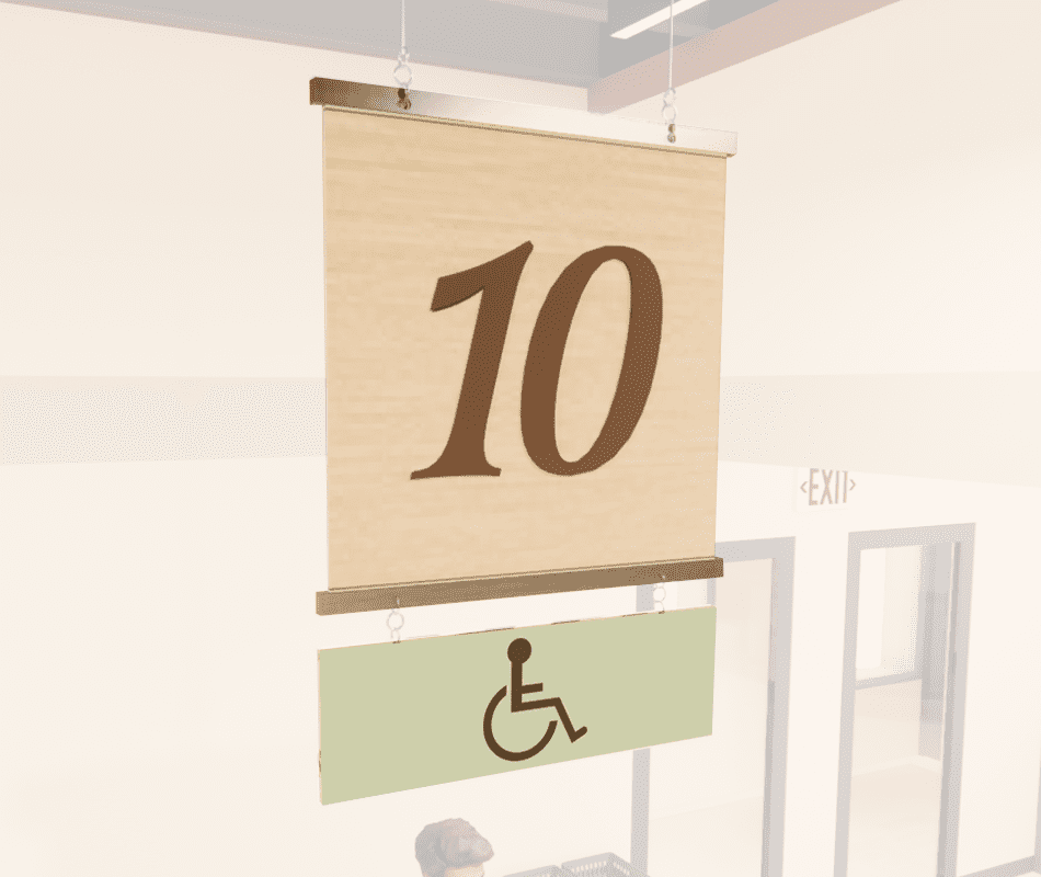 Checkstand Sign (Traditional) - ADA Shop2It Retail - Checkstand Sign (Traditional) - ADA