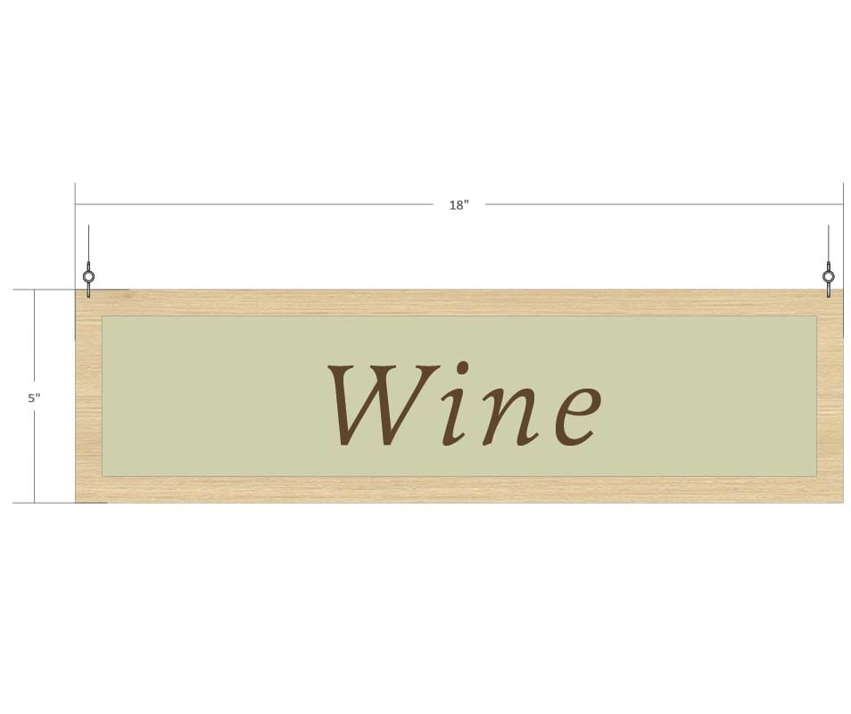 Department Sign, Hanging (Traditional) - Wine Shop2It Retail - Department Sign, Hanging (Traditional) - Wine