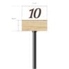 Traditional Collection's acylic checkstand cube overall dimesnsions are 11.5" tall by 11.5" wide & the base measuring 5" thick