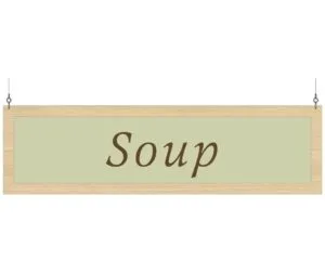 Shop2It Retail - Department Sign, Hanging (Traditional) - Soup