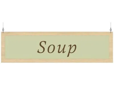 Department Sign, Hanging (Traditional) - Soup