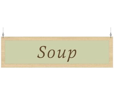 Department Sign, Hanging (Traditional) - Soup