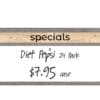 Modern Collection's hanging promotional sign with with either the flip pad or dry earse side. (Inserts sold separately.)