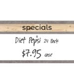 Modern Collection's hanging promotional sign with with either the flip pad or dry earse side. (Inserts sold separately.)