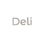 Modern collection's Deli department wayfinding sign that is wall mounted dimensional wood letters with metal laminate faces.