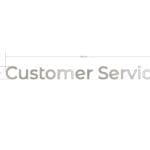 Modern collection's Customer Service wayfinding sign large wall copy dimensional letters measuring about 24" tall by 280" wide