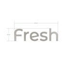 Modern collection's Fresh food dept. wayfinding sign large wall copy dimensional letters measuring about 24" tall by 80" wide