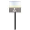 Modern Collection's check stand cube for ADA Lane side view with the right and left sides of the checkstand left blank.