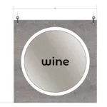 Modern Collection's single sided department sign that is 30" tall by 30" wide vinyl-wrapped wood core and finished back.