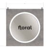 Modern Collection's single sided department with text "floral" sign that is 30" tall by 30" wide vinyl-wrapped wood core.