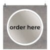 Modern Collection's single sided large department with text "order here" that is digitally printed on vinyl-wrapped wood core