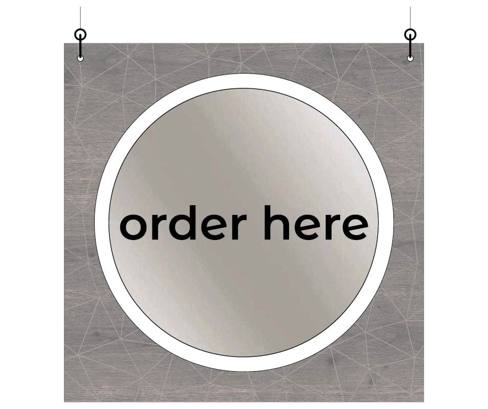 Department Sign, Hanging (Modern) - Large, Order Here Shop2It Retail - Department Sign, Hanging (Modern) - Large, Order Here