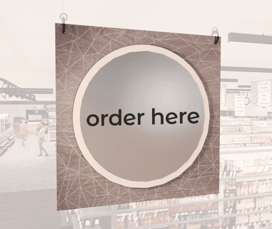 Department Sign, Hanging (Modern) - Large, Order Here Shop2It Retail - Department Sign, Hanging (Modern) - Large, Order Here