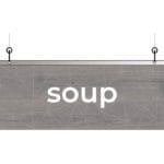 Modern Collection's single sided dept with the top half-inch of the sign is covered with a metal-finish vinyl & finished back