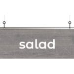 Modern Collection's single sided dept with the top half-inch of the sign is covered with a metal-finish vinyl & finished back