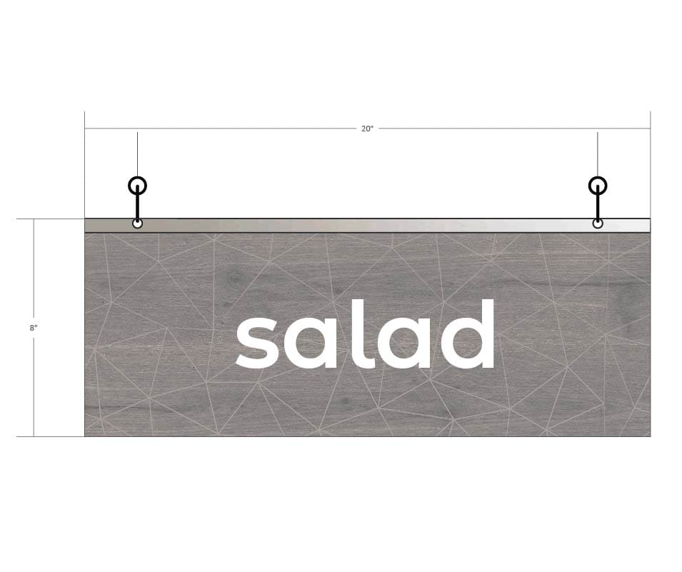 Department Sign, Hanging (Modern) - Small, Salad Shop2It Retail - Department Sign, Hanging (Modern) - Small, Salad