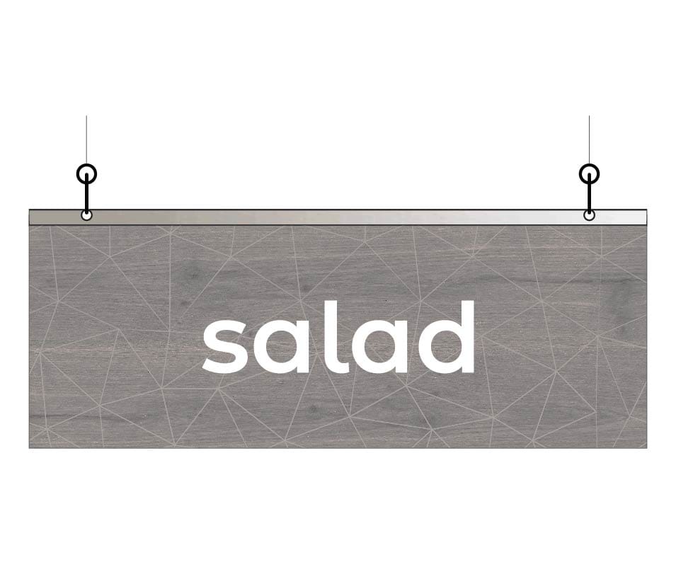 Department Sign, Hanging (Modern) - Small, Salad Shop2It Retail - Department Sign, Hanging (Modern) - Small, Salad