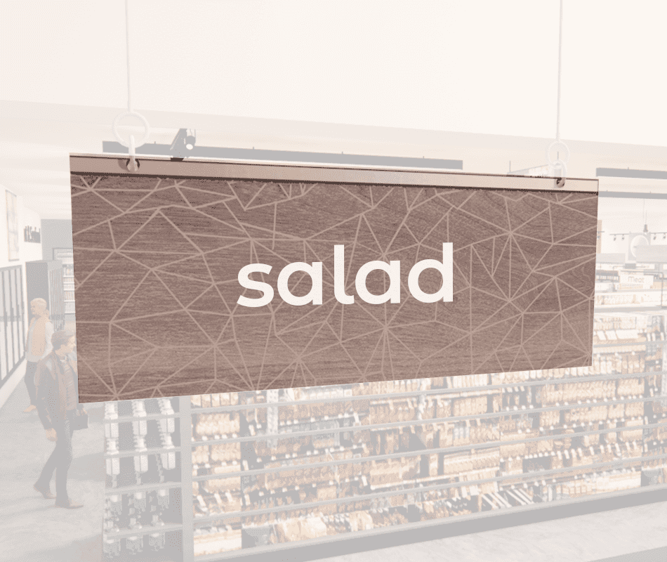 Department Sign, Hanging (Modern) - Small, Salad Shop2It Retail - Department Sign, Hanging (Modern) - Small, Salad