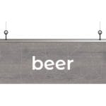 Modern Collection's single sided dept with the top half-inch of the sign is covered with a metal-finish vinyl & finished back