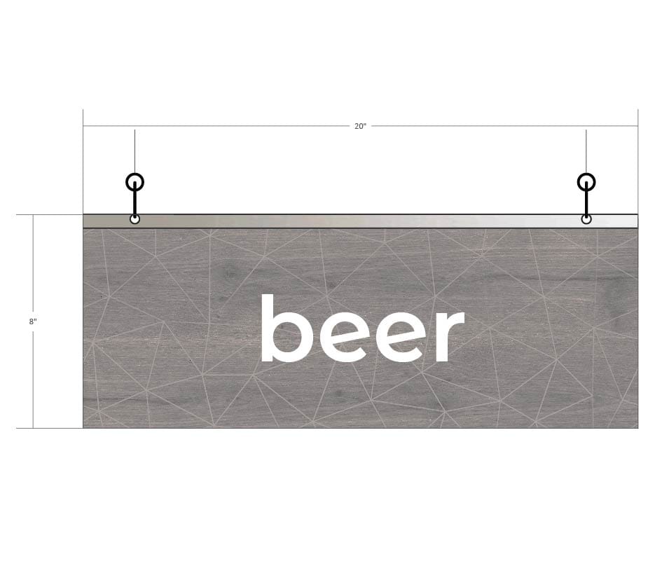 Department Sign, Hanging (Modern) - Small, Beer Shop2It Retail - Department Sign, Hanging (Modern) - Small, Beer