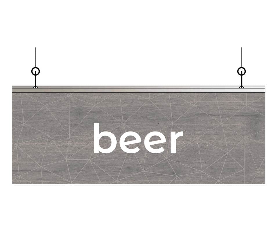 Department Sign, Hanging (Modern) - Small, Beer Shop2It Retail - Department Sign, Hanging (Modern) - Small, Beer