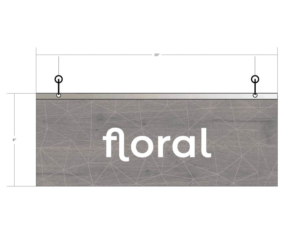 Department Sign, Hanging (Modern) - Small, Floral Shop2It Retail - Department Sign, Hanging (Modern) - Small, Floral