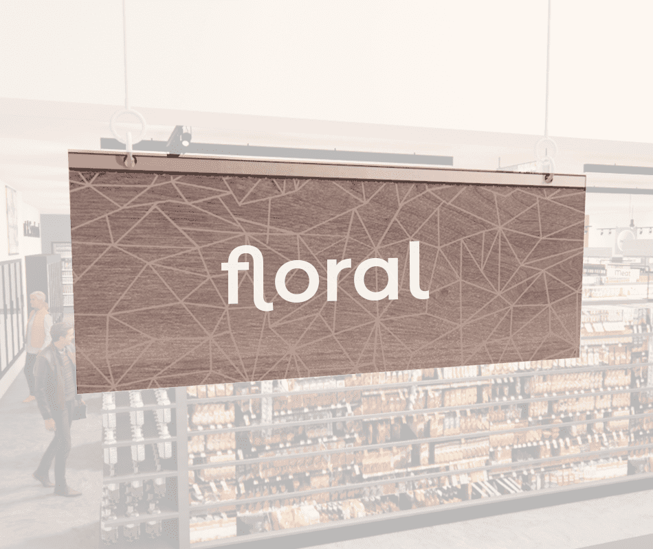 Department Sign, Hanging (Modern) - Small, Floral Shop2It Retail - Department Sign, Hanging (Modern) - Small, Floral