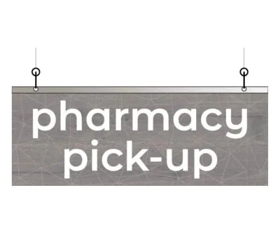 Department Sign, Hanging (Modern) - Small, Pharmacy Pick-up - Image 3