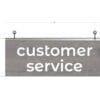Modern Collection's single sided department sign with text "customer service" that is 8" tall by 20" wide and a finished back