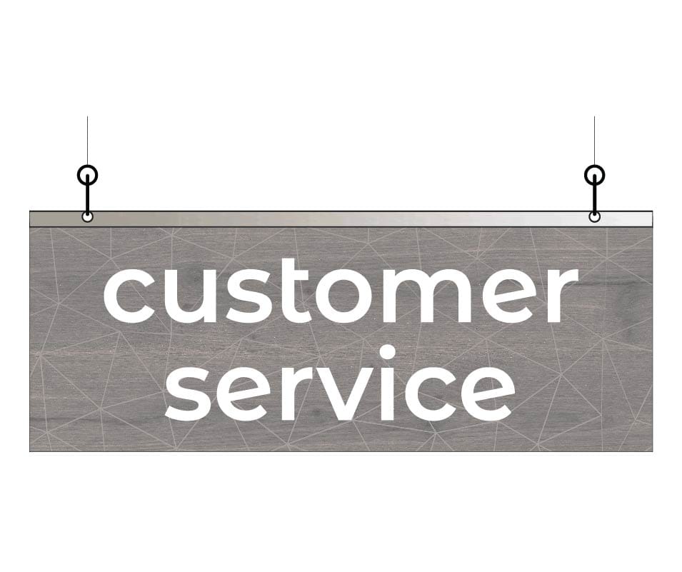 Department Sign, Hanging (Modern) - Small, Customer Service Shop2It Retail - Department Sign, Hanging (Modern) - Small, Customer Service