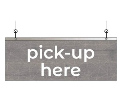 Modern Collection's single sided dept with the top half-inch of the sign is covered with a metal-finish vinyl & finished back