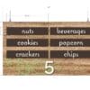 Natural Collection's double sided Aisle marker is overall 27.5" tall by 47" wide.The inserts are 4" tall by 21.5" wide.
