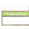 Natural Collection's hanging promotional sign compatible with dry erase insert and flip pad insert, both sold separately.