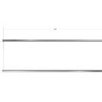 Natural Collection's Promotional dry erase board insert measusres 12.4" tall by 48" wide. It attaches to PVC 3 mm thick.