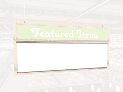 Natural Collection's promotional dry erase board insert to inform customers of sales, promo and specials with the insert.