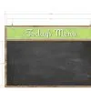 Natural Collection's hanging menu board sign with chalkboard insert that measures 32" tall by 47.5" wide with green header.