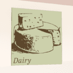 Traditional Collection's wayfinding department sign for the "Dairy," that is digitally printed on vinyl-wrapped wood core.