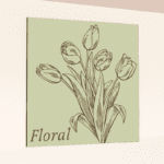 Traditional Collection's wayfinding department sign for the "Floral," that is digitally printed on vinyl-wrapped wood core.