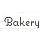 Natural Collection's Bakery dept. wayfinding sign large wall copy dimensional letters measuring about 29" tall by 86" wide.