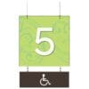 Natural Collection's double-sided hanging ADA Access Lane the pendant background and ADA symbol are digitally printed on PVC