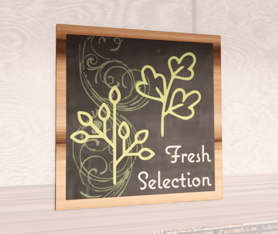 Department Sign, Wall Graphics (Natural) - Fresh Shop2It Retail - Department Sign, Wall Graphics (Natural) - Fresh