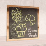 Natural Collection's 31.5 inch square wall-mounted graphic with text "Oven Fresh" for the Bakery Department Wayfinding.