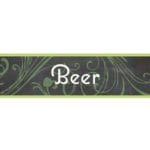 Natural Collection's hanging wayfinding hanging department sign with digitally printed green graphic on the front & back.